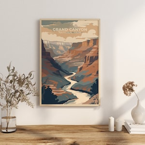 Print Grand Canyon Poster Arizona National Park Arizona Poster Hike Grand Canyon Wall Decor Grand Canyon View Art Print USA