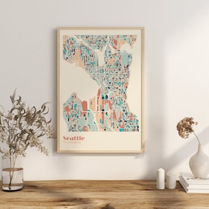 Drucken Karte Portait von Washington USA Stadt Karten Stadt Karte Drucke Wand Kunst schön