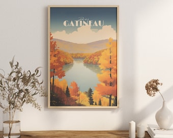 Print Parc de la Gatineau Poster Nature Escape Quebec Wall Decor Scenic Wilderness Art Print Canada poster Ottawa Hike print Nature Vintage