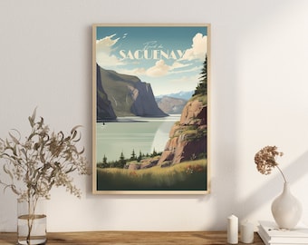 Print Fjord du Saguenay Quebec Poster River Wall Decor Canadian Saguenay River Views Outdoor Hike Wall Art Quebec Tadoussac Print
