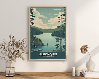 Algonquin Park Poster | Ontario&#39;s Natural Beauty | Canadian Wilderness Wall Decor | Southern Ontario Art Print