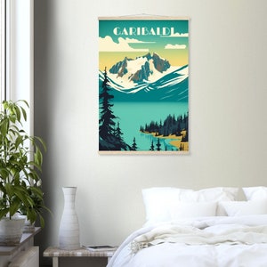 Print Garibaldi Lake Poster British Columbia Poster Hike Alpine Trails Wall Decor Serene Lakeside Camping Art Print Canada image 5