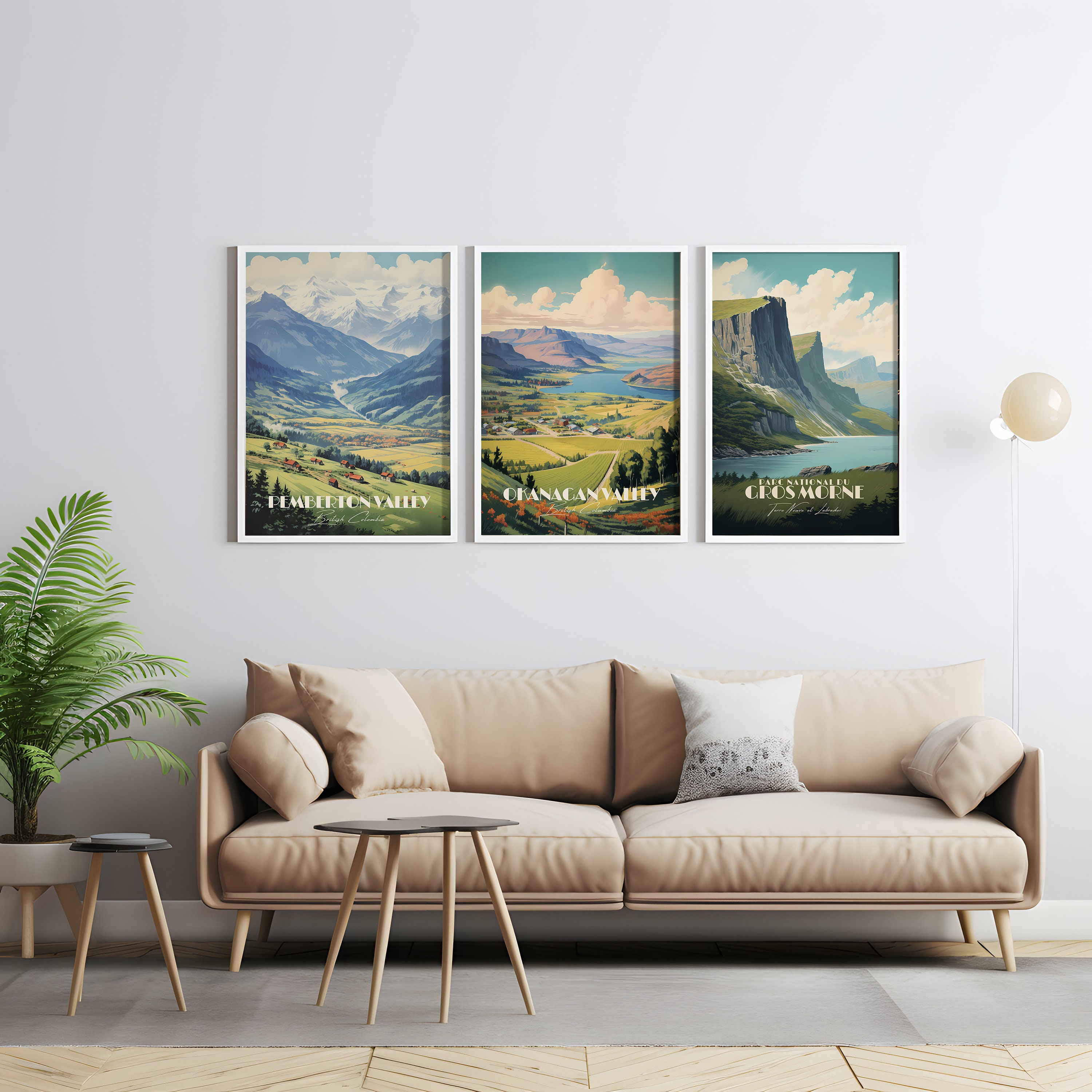 Print Okanagan Valley Poster British Columbia Wine Tasting BC Poster