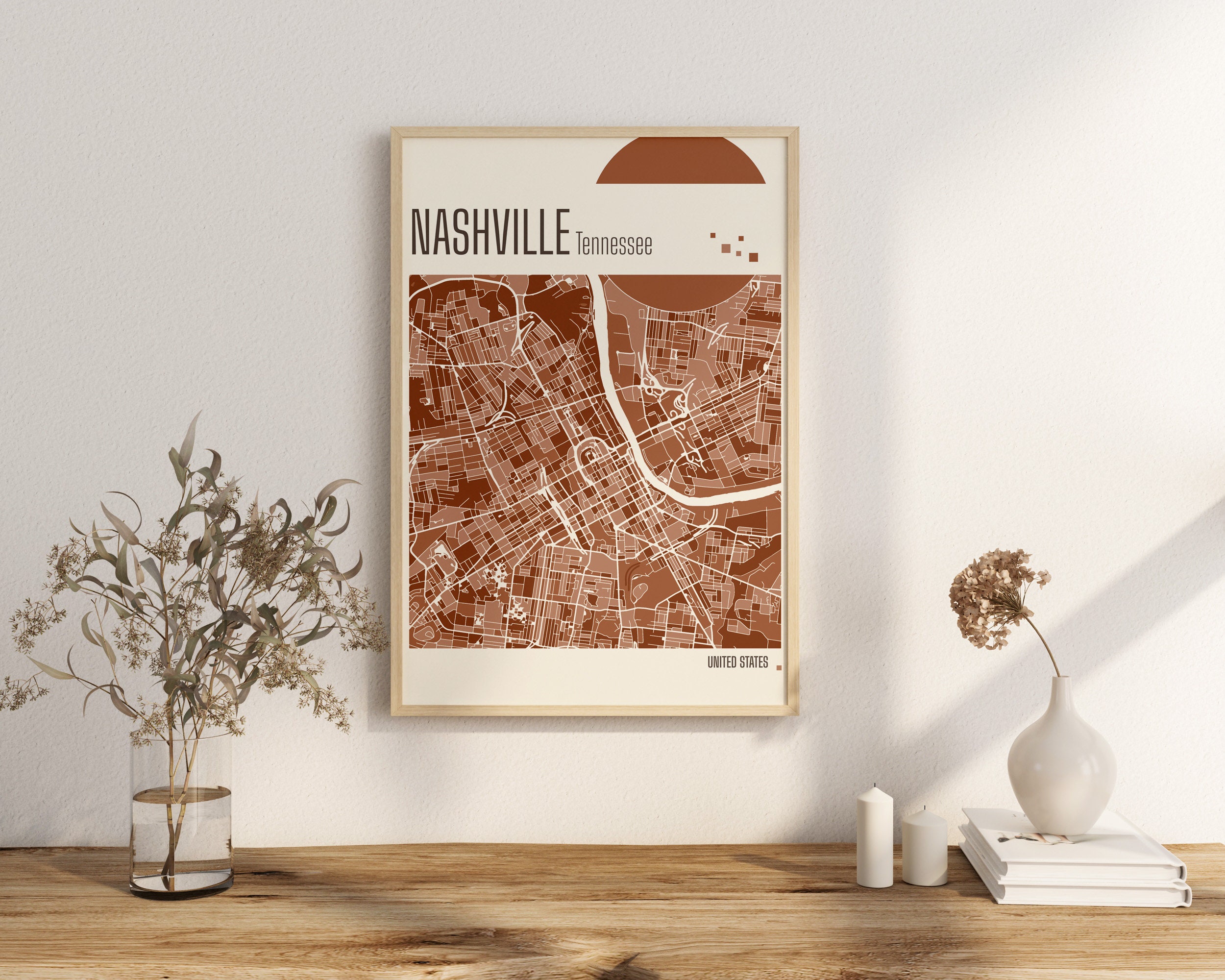 Print Map NASHVILLE Tennessee City Map Terracotta Prints Green and Blue  Jade Wall Art Nashville Map UNITED STATES City Maps Digital Download - Etsy, image size:2500x2000