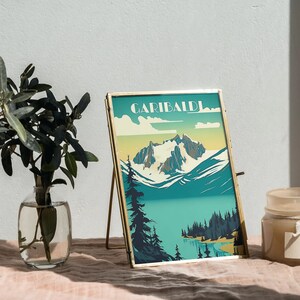 Print Garibaldi Lake Poster British Columbia Poster Hike Alpine Trails Wall Decor Serene Lakeside Camping Art Print Canada image 7