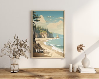 Stampa Poster Tonquin Beach Tofino art Majestic Sea Views Decorazione murale Vancouver Island Art Hike Surf Stampa British Columbia Stampa Canada