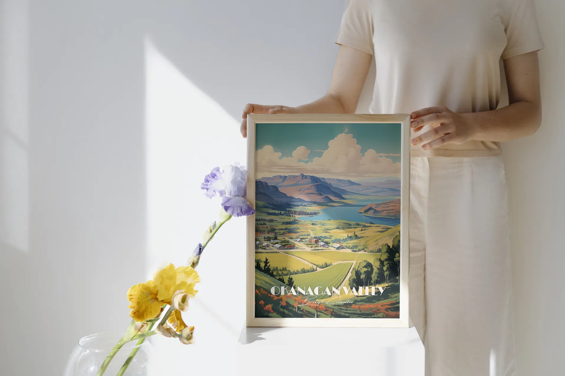 Print Okanagan Valley Poster British Columbia Wine Tasting BC Poster