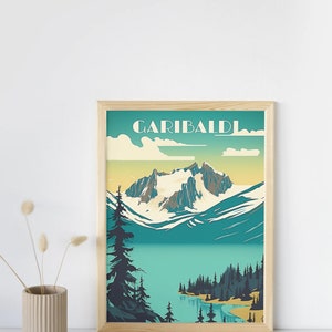 Print Garibaldi Lake Poster British Columbia Poster Hike Alpine Trails Wall Decor Serene Lakeside Camping Art Print Canada image 8