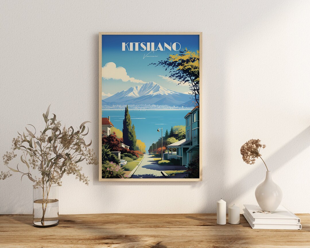 Print Kitsilano Vancouver Poster British Columbia Beach BC Etsy Canada