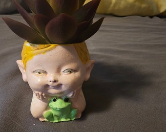 Ceramic elf planter