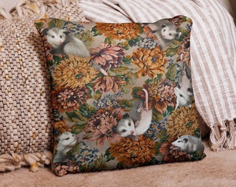 Copricuscino Blossom Opossums, cuscino da lancio per letto, 18"x18"