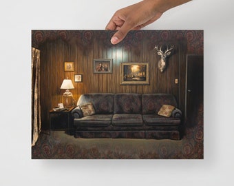 The Enemy of History - fine art print of original oil on fabric painting