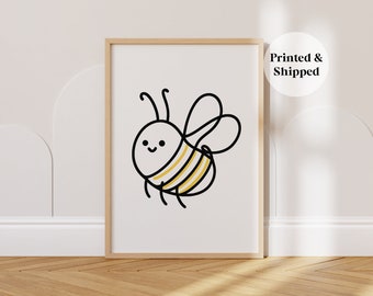 Bumblebee Line Art, Bee Poster Line Drawing , Bumblebee Lover Wall Art, Cute Bumblebee Illustration, Single Line Bumblebee Drawing Abstract