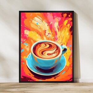 Coffee Art Print | Coffee Wall Art | Retro Coffee Wall Art | Coffee Art Print | Retro Pop Art | Pop Art Print | Kitchen Wall Art