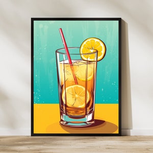 Lemonade Art Print | Diner Art Print | Diner Pop Art |Retro Vintage Wall Art | Food Wall Art | Home Decor