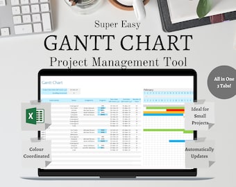 Gantt Chart Project Tracker Project Management Tool Template. Microsoft Excel. Task Project Timeline Dashboard. Calendar. To Do List Planner