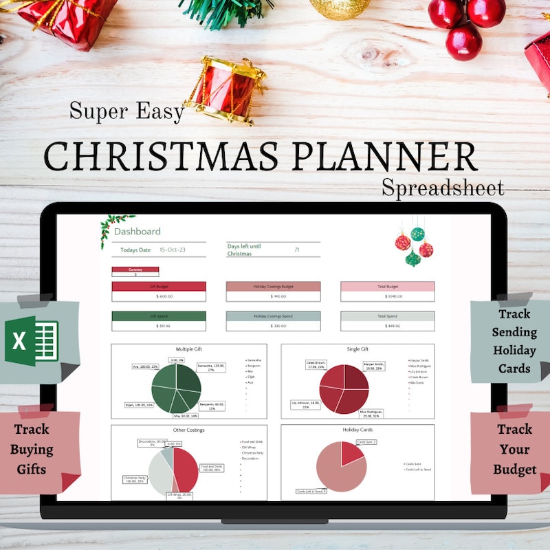 Gift Tracker Budget Excel 60+ Gift Ideas for 2025