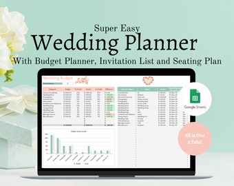 Wedding Planner Template: Budget, Timeline, Guest List (Google Sheets)