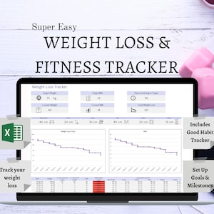 Weight Loss and Fitness Tracker. Fitness journal. Microsoft Excel. Fitness, Workout & Exercise Planner. Good Habit Tracker. Progress