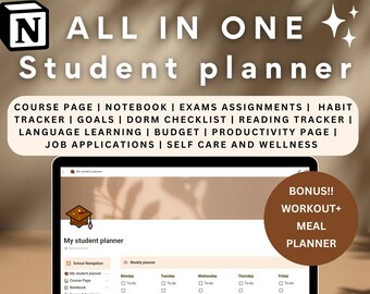 notiesjabloon | studentenplanner | notiedashboard | academische planner | begrip student | universiteitsplanner | notieplanner | schoolplanner
