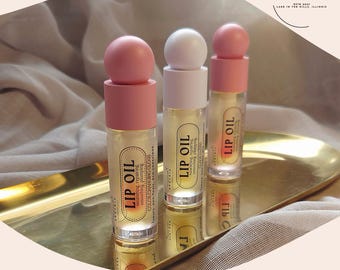Brillo labial con aceite que cambia de color de pH / Tratamiento voluminizador / Brillo labial hidratante y nutritivo