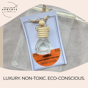 Non Toxic Hanging Air Diffuser | Refillable Diamond Shape Air Freshener | Luxury Car & Office Scent