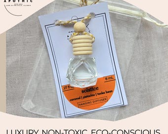 Difusor de aire colgante no tóxico / Ambientador recargable con forma de diamante / Aroma de lujo para coche y oficina