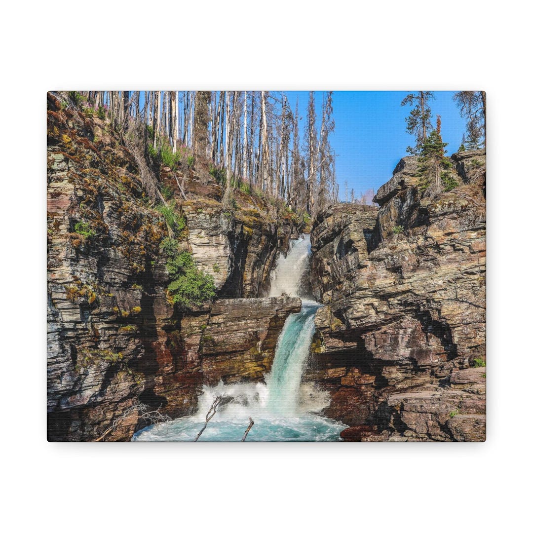 St. Mary Falls. Stunning Cascades in Glacier National Park - Etsy