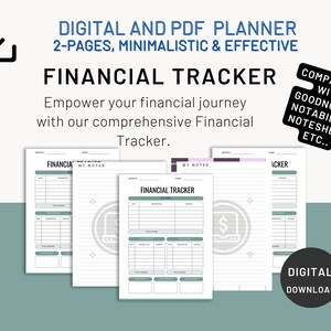 2023 - 2024 Undated Budgete Trackere | Finance Planner | Finance Tracker | iPad Digital Planner | Financial Planner Digital