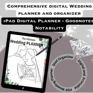Wedding Organizer * Wedding Planning, 2023 2024 * Wedding Planner, Goodnotes, Notability & IPAD Compatible | Digital Printable Organizer