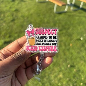 Iced Coffee | Badge reel