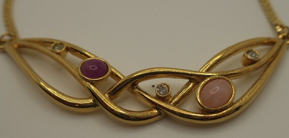 Avon Vintage Jewelesque Pastel Necklace with Stim… - image 3