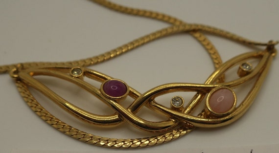Avon Vintage Jewelesque Pastel Necklace with Stim… - image 1
