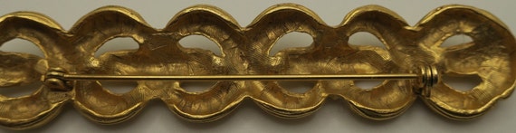 Intertwined Gold Tone Brooch Pin - image 2