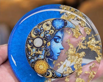 Resinunderlägg – Handgjorda Astral Starry Night-drinkunderlägg, Kosmisk resinheminredning