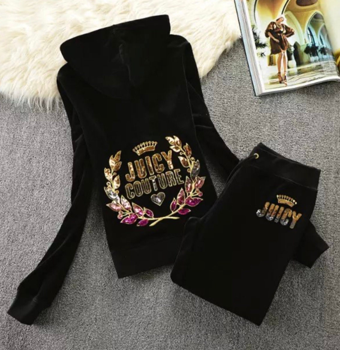 juicy couture sequin tracksuit