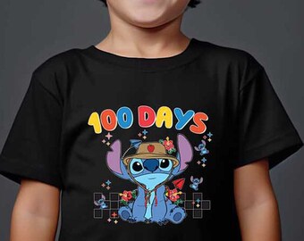 100 Days Of School T-shirt, Stitch School Shirt, Disney Teacher Shirt, 100th Day of School Shirt, Kindergarten Teacher Gift, Disneyworld Tee