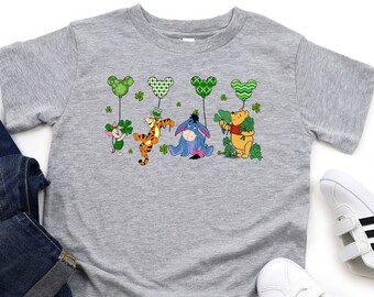 Pooh Bear T-shirt, Irish Day Shirt, Saint Patrick Shirt, Disney Shirt, Irish Kids Shirt, Eeyore Shirt, Cartoon Shirt, Shamrock Shirt