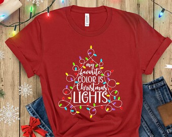 Christmas Lights Shirt, Christmas Tree Top, Ornament Tee, Cozy Winter Tee, Merry Xmas Shirt, Santa Claus, Gift for Christmas, Holiday Shirt