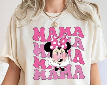 Mama T-shirt, Minnie Mouse Shirt, Disney Trip Shirt, Mama Mouse Shirt, Comfort Colors, Mothers Day Shirt, Gift For Mom, Retro Disney Tee