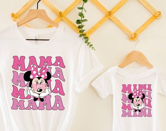 Camisa Mama Mouse, Camisa Mini Mouse, Minnie con gafas de sol, Gafas de sol rosas, Regalo de cumpleaños de Disney, Camisa de Disneyland, Camisa del Día de las Madres