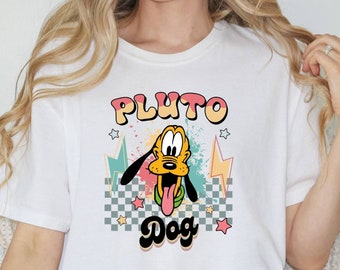 Pluto T-shirt, Disney Shirt, Cartoon Shirt, Vintage Shirt, Dog Person Shirt, Retro Disney Shirts, Dog Lover, Mickey Mouse, Comfort Colors