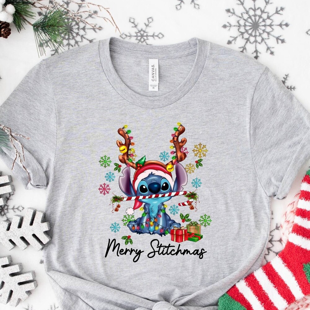 Merry Stitchmas T-Shirt, Disney Shirt, Stitch Shirt, Santa Shirt, Vacation Shirt, Stitch Lover, Christmas Shirts, Xmas Party, Disney Trip