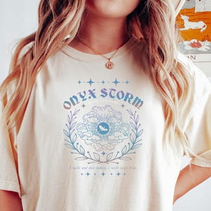 Onyx Storm Shirt, Brave The Dark Fantasy Tee, Aesthetic Tshirt, Fantasy Shirt, Fourth Wing Tee, Basgiath War, Rebecca Yarros, Comfort Colors image 1