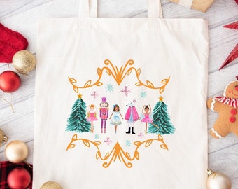 Nutcracker Tote Bag, Disney Tote Bag, Sugar Plum Fairy Bag, Nutcracker Ballet Tote, Christmas Gift Bag, Xmas Tote Bag, Holiday Gift Bag