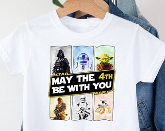 May The 4th Be With You T-shirt, Star Wars Shirt, Disney Birthday Shirt, Family Birthday Shirts, Star Wars Gift, Fourth Birthday Gift