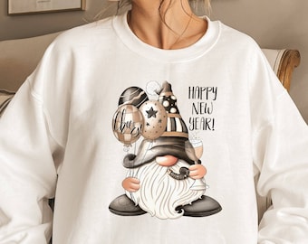 Felpa Gnomo, Felpa Natalizia, Felice Anno Nuovo, Buon Natale, Regalo per Natale, Accogliente Camicia Invernale, Gnomi di Babbo Natale, T-shirt Festa di Natale