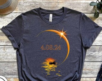 April 8 2024 T-shirt, Solar Eclipse Shirt, Celestial Event Tee, Astrology Lover Shirt, America Totality Shirt, Nature Shirt, Moon Shirt