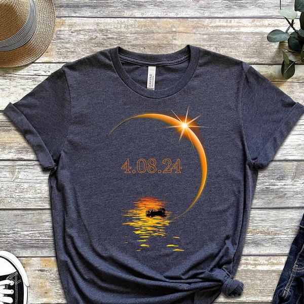 April 8 2024 T-shirt, Solar Eclipse Shirt, Celestial Event Tee, Astrology Lover Shirt, America Totality Shirt, Nature Shirt, Moon Shirt