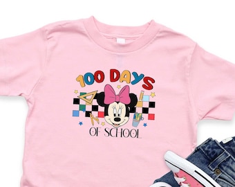 100 Days Of School Shirt, Retro School Shirt, Cartoon Shirt, Disney Shirt, Mickey Mouse Tee, Pluto Shirt, Happy 100 Days Shirt, Teacher Tee
